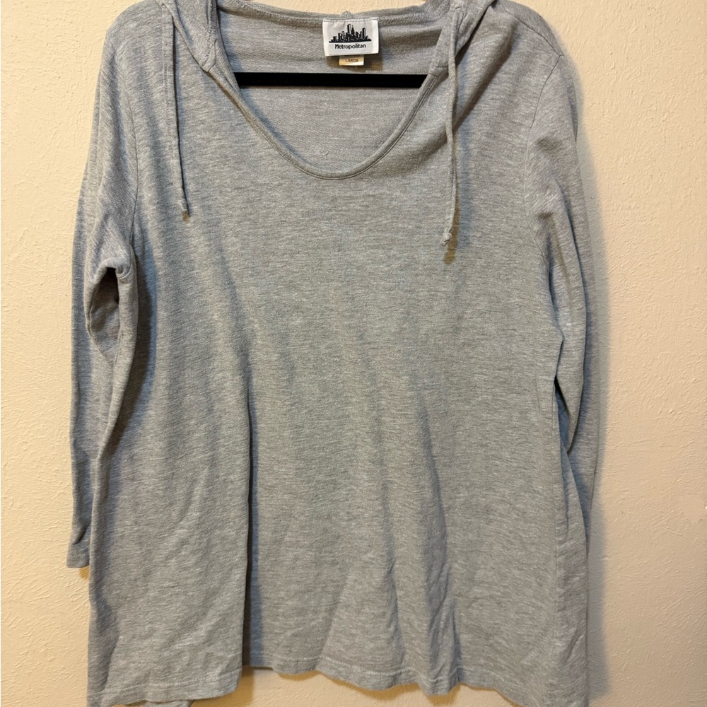 Heather Gray Hooded Sweatshirt